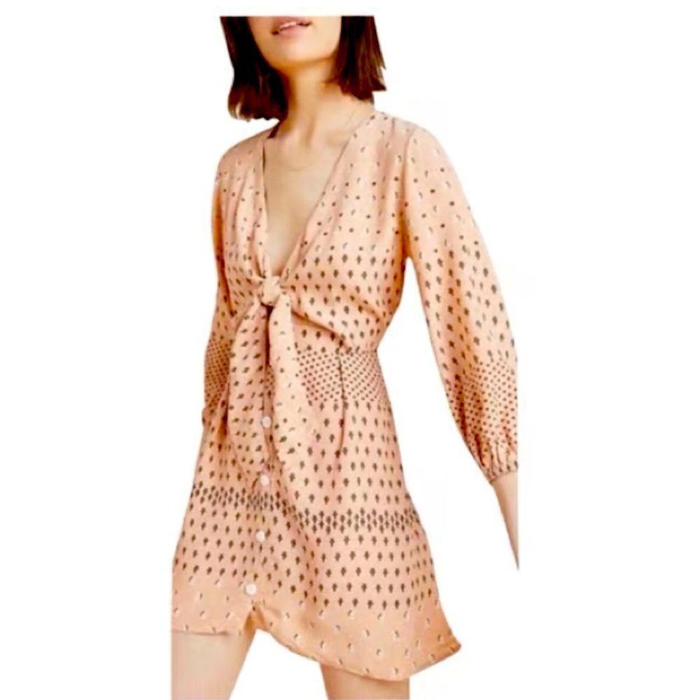 Faithfull the Brand by Anthropology Trinidad mini dress pink CottageCore size 4
